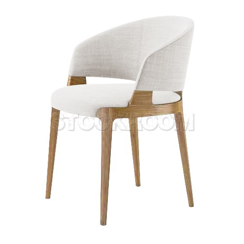 Chenille Dining Armchair - Fabric