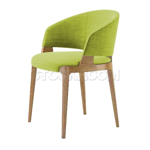 Chenille Dining Armchair - Fabric