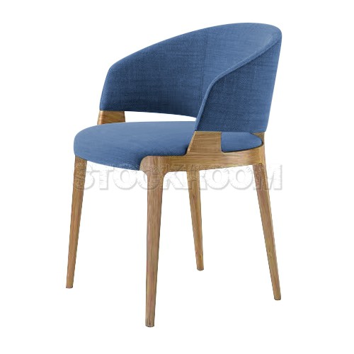 Chenille Dining Armchair - Fabric