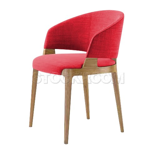 Chenille Dining Armchair - Fabric