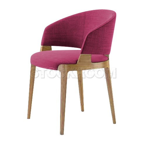 Chenille Dining Armchair - Fabric