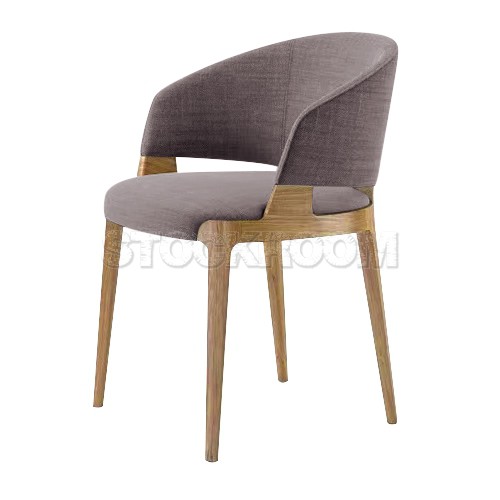 Chenille Dining Armchair - Fabric