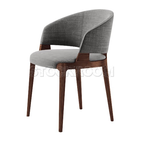 Chenille Dining Armchair - Fabric