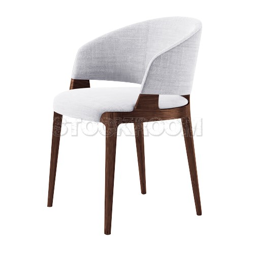 Chenille Dining Armchair - Fabric