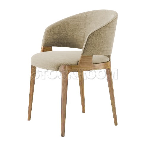 Chenille Dining Armchair - Fabric