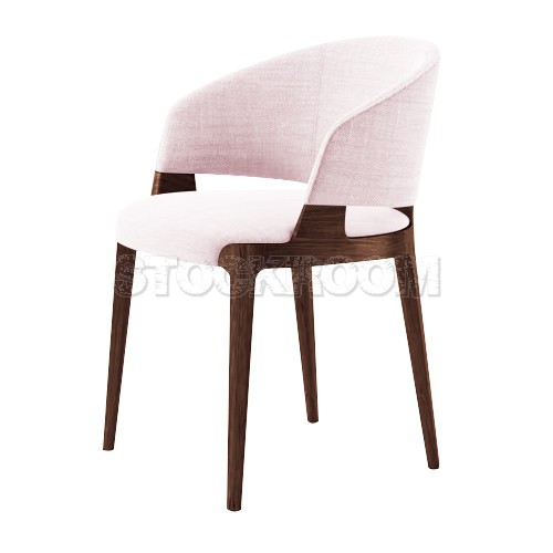 Chenille Dining Armchair - Fabric