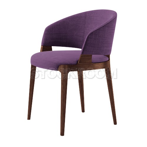 Chenille Dining Armchair - Fabric