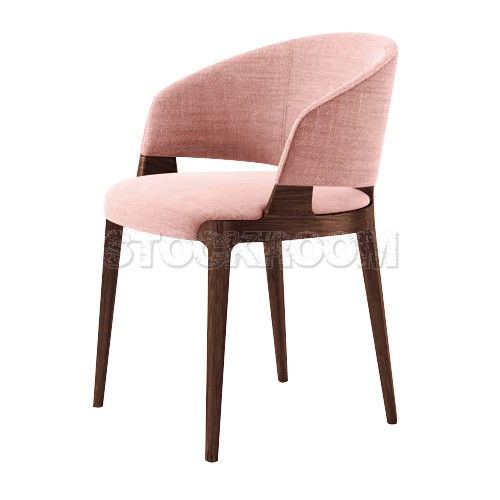 Chenille Dining Armchair - Fabric