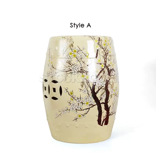 Chinese Style Ceramic Drum Stool