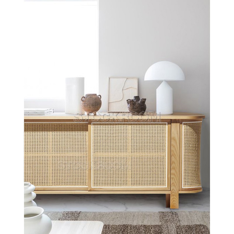Chloe Contemporary Woven Cane Sideboard / Cabinet / Console