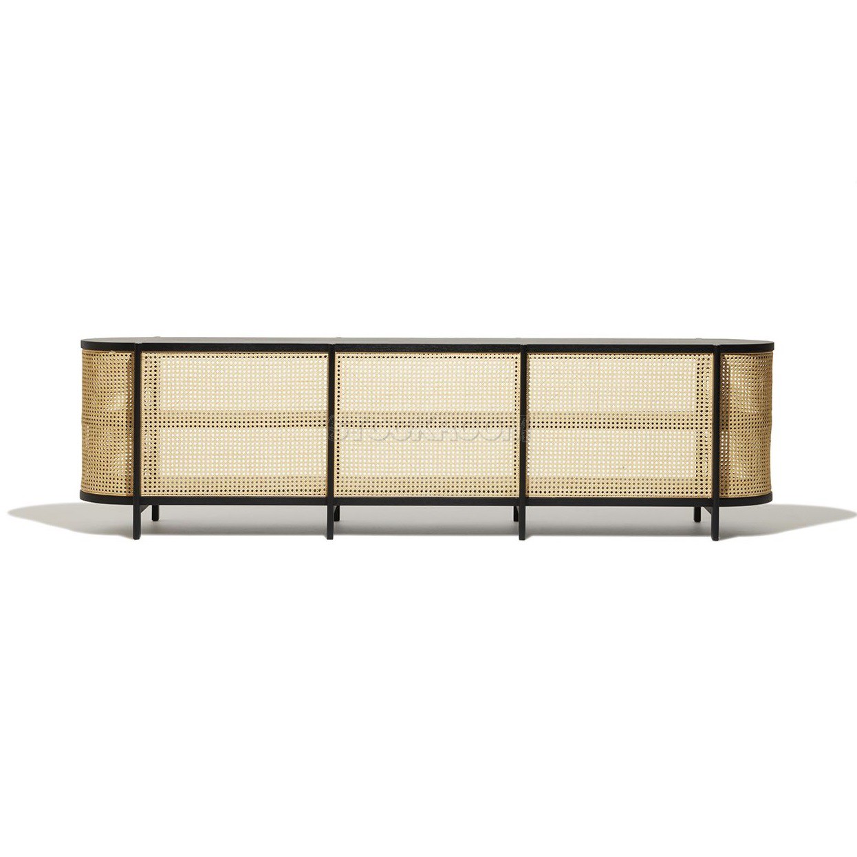 Chloe Contemporary Woven Cane TV Cabinet