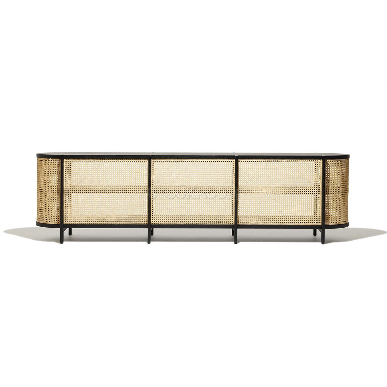 Chloe Contemporary Woven Cane TV Cabinet