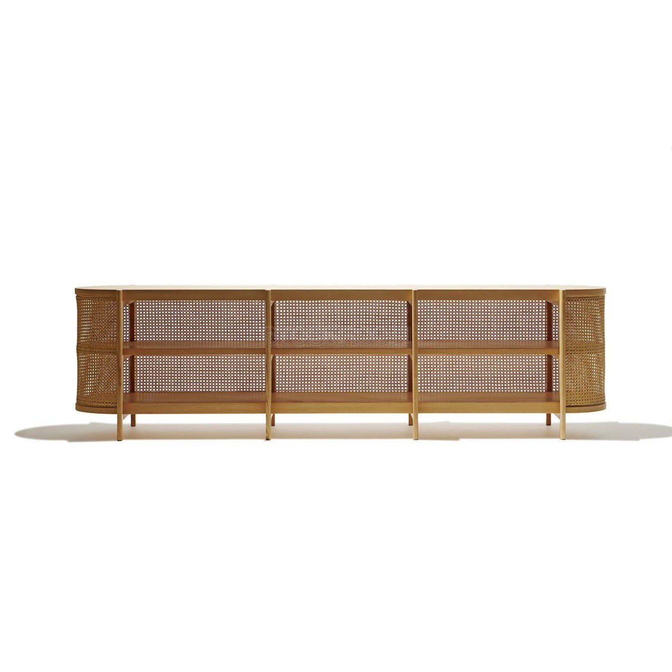 Chloe Contemporary Woven Cane TV Cabinet