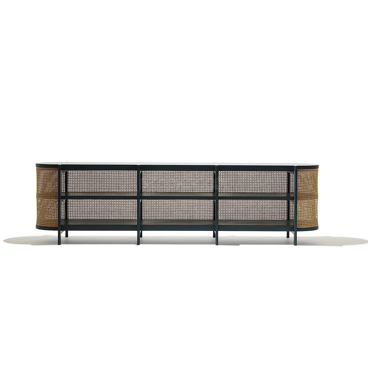 Chloe Contemporary Woven Cane TV Cabinet