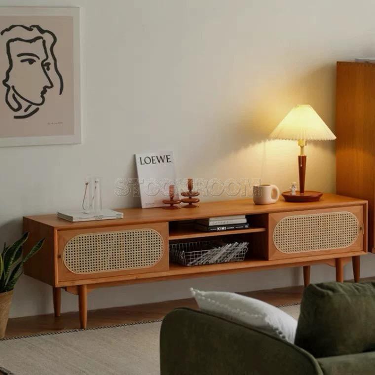 Claudo Solid Wood TV Cabinet
