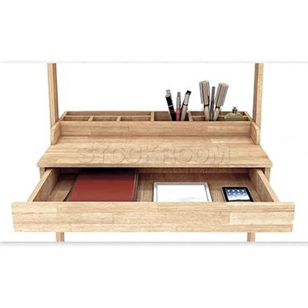 Clement Solid Oak Wood Desk