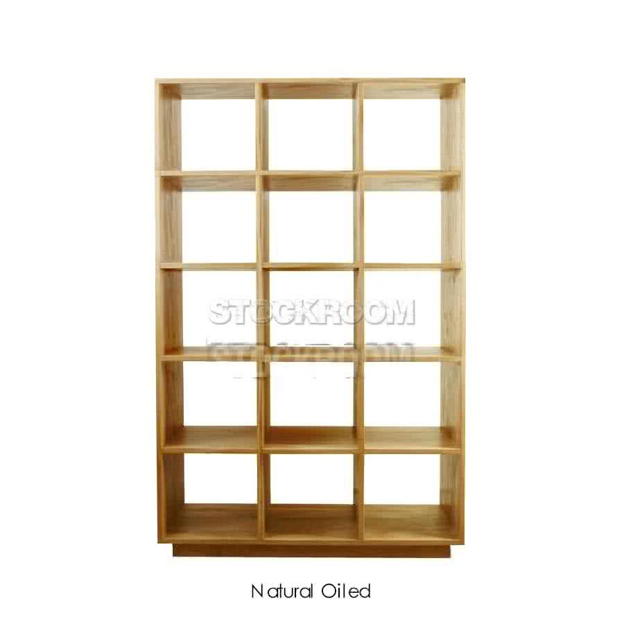 Clermont Solid Oak Wood Bookshelves - Tall