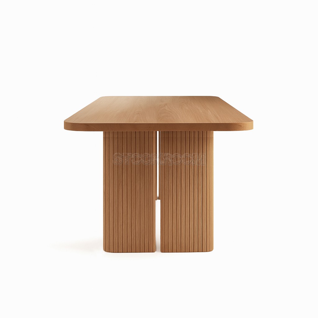 Clover Solid Oak Wood Dining Table
