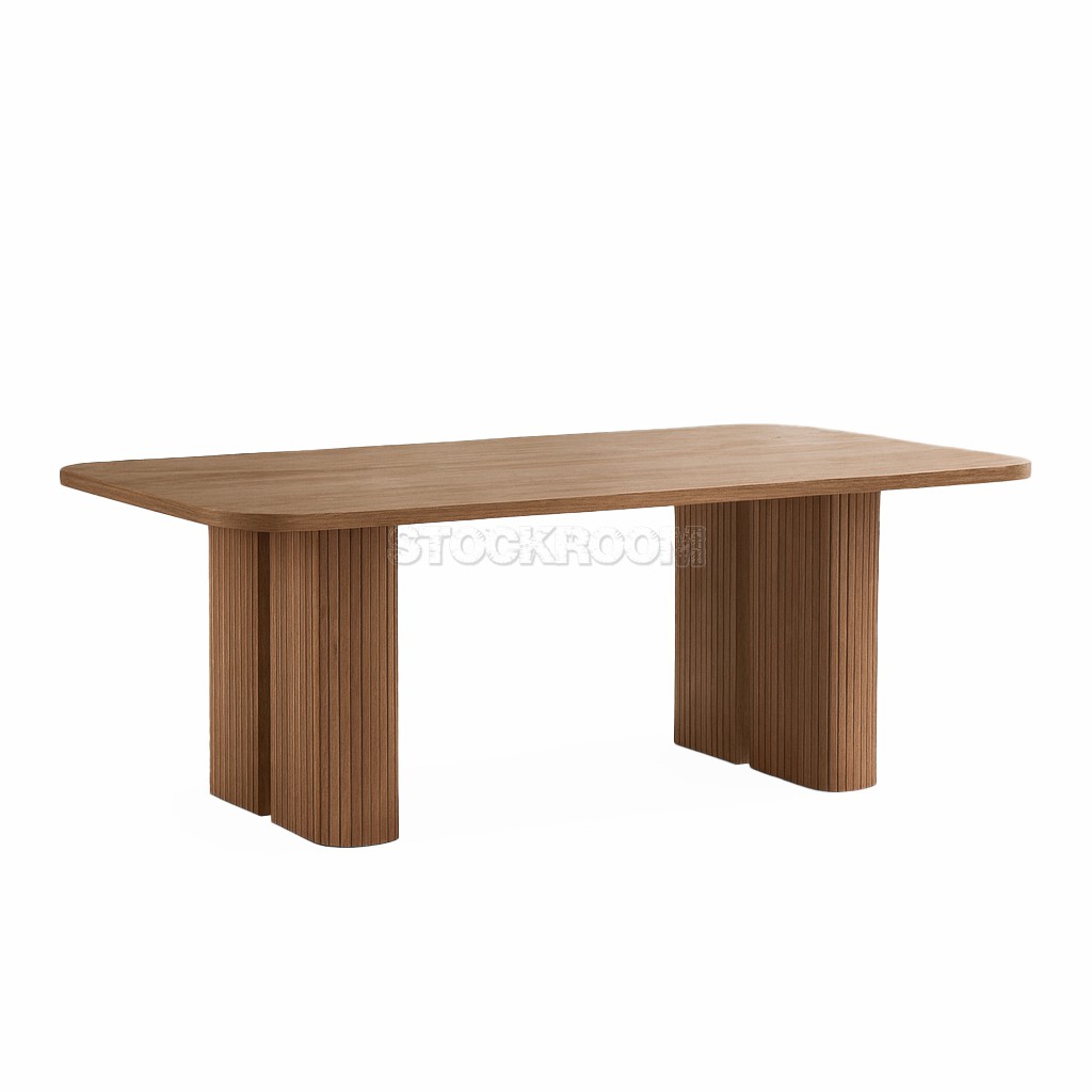 Clover Solid Oak Wood Dining Table