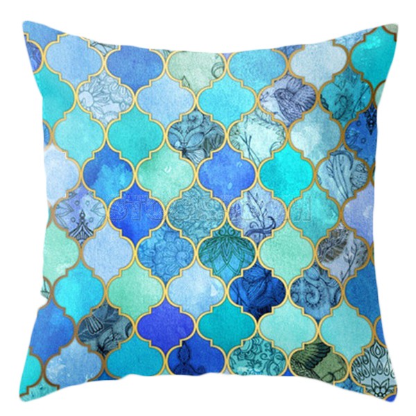 Cobalt Blue Pattern Cushion