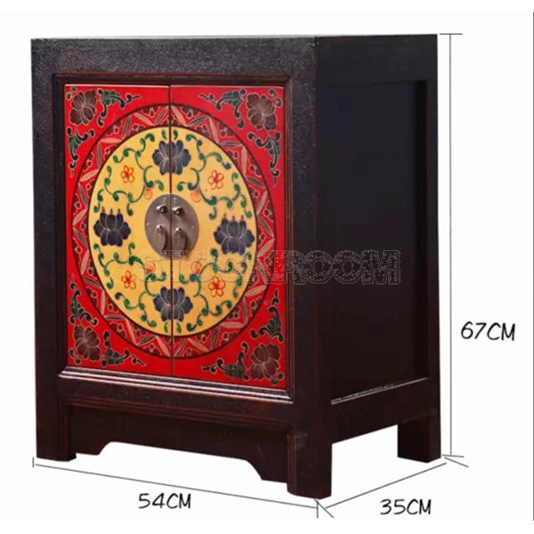 Colin Chinese Style Bedside Cabinet