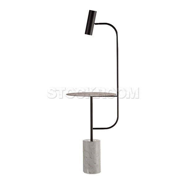 Corinne Marble Floor Lamp With Table