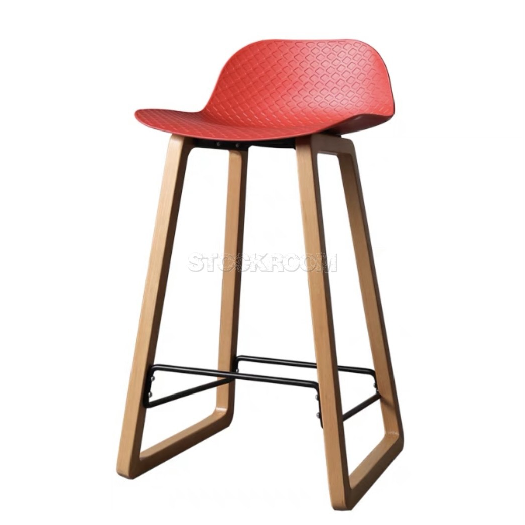 Coty Barstool with Wood Legs
