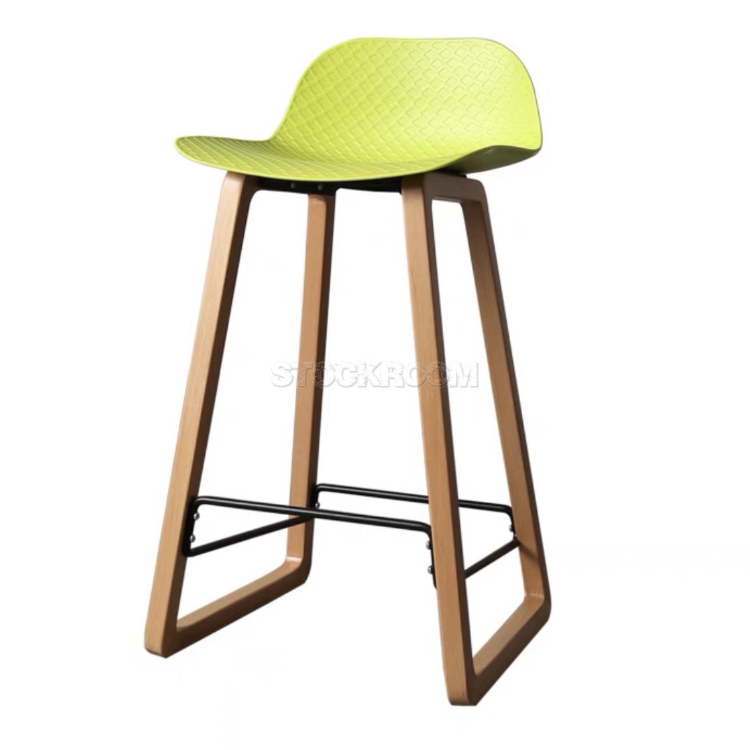 Coty Barstool with Wood Legs