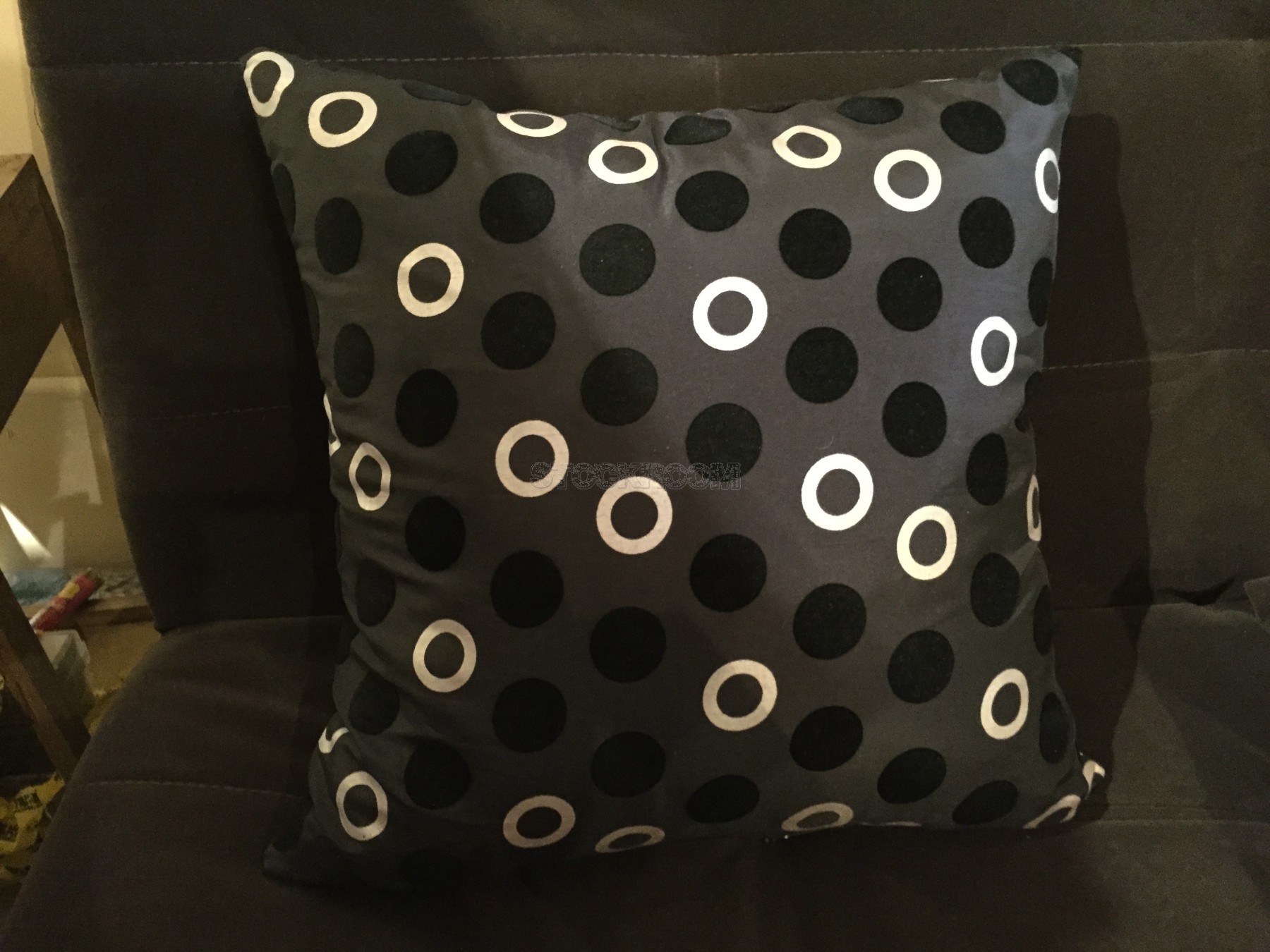 Black and White Dot Decorative Cushion