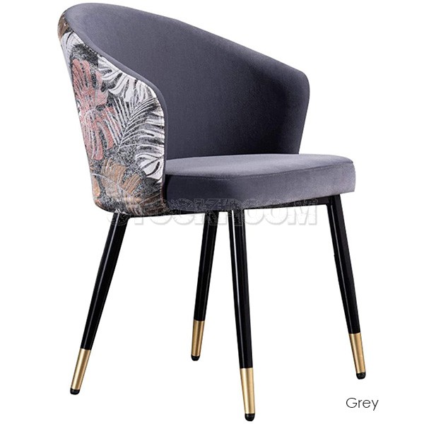 Dahlia Style Velvet Upholstered Dining Chair