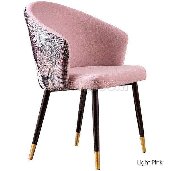 Dahlia Style Velvet Upholstered Dining Chair