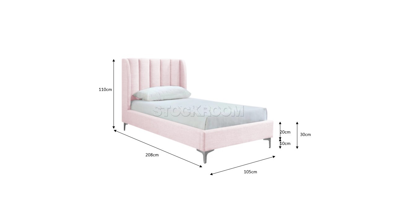 Dalton Fabric Upholstered Single Bed Frame