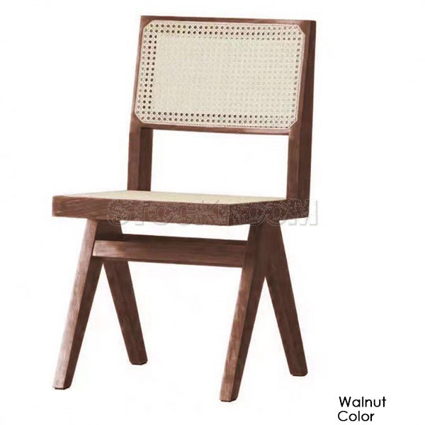 Damyanti Indian Style Rattan Woven Dining Chair without armrest