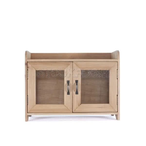 Dan Solid Fir Wood Mini Display Cabinet