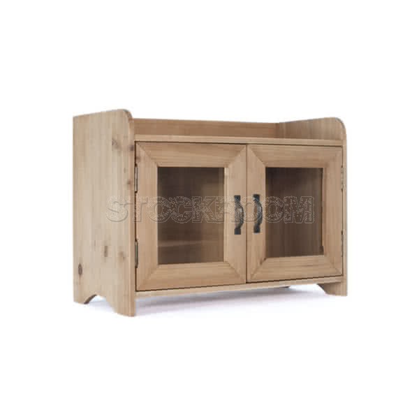 Dan Solid Fir Wood Mini Display Cabinet