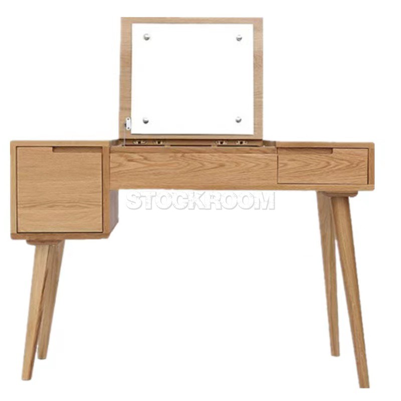 Dana Solid Oak Wood Desk / Dressing Table