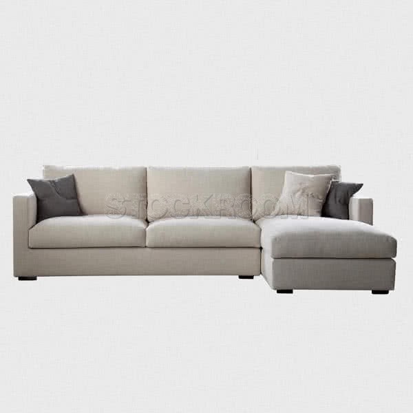 Berti Fabric Feather Down Sofa - L Shape / Sectional Sofa