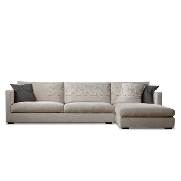 Berti Fabric Feather Down Sofa - L Shape / Sectional Sofa