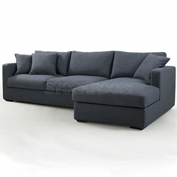 Berti Fabric Feather Down Sofa - L Shape / Sectional Sofa