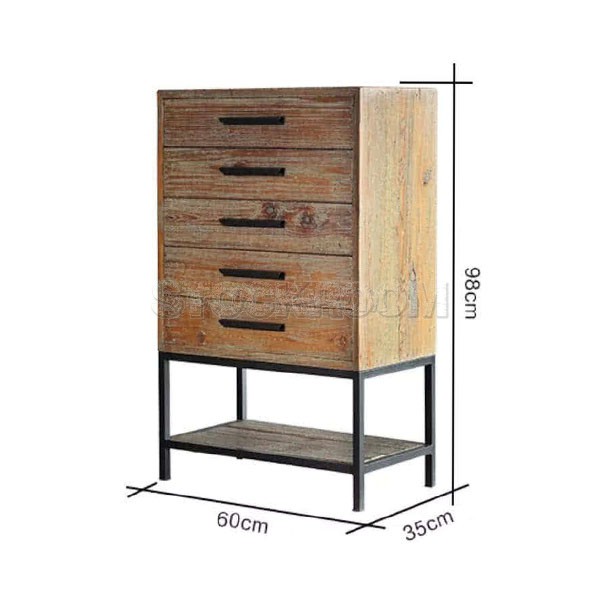 Davin Industrial Vintage Style Storage Cabinet