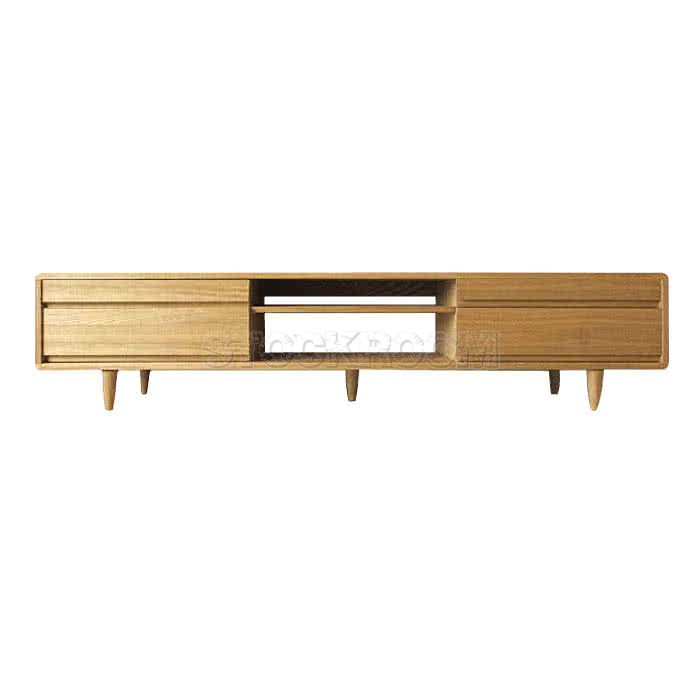 Davis Solid Oak Wood TV Cabinet