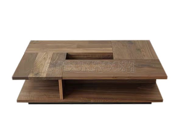 Dawson Solid Oak Wood Rectangular Coffee Table