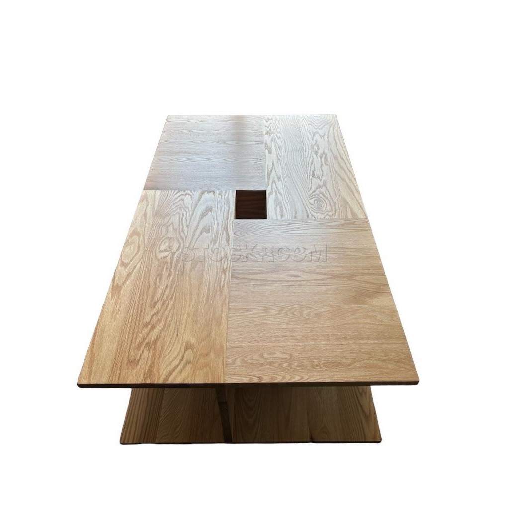 Dawson Solid Oak Wood Rectangular Coffee Table