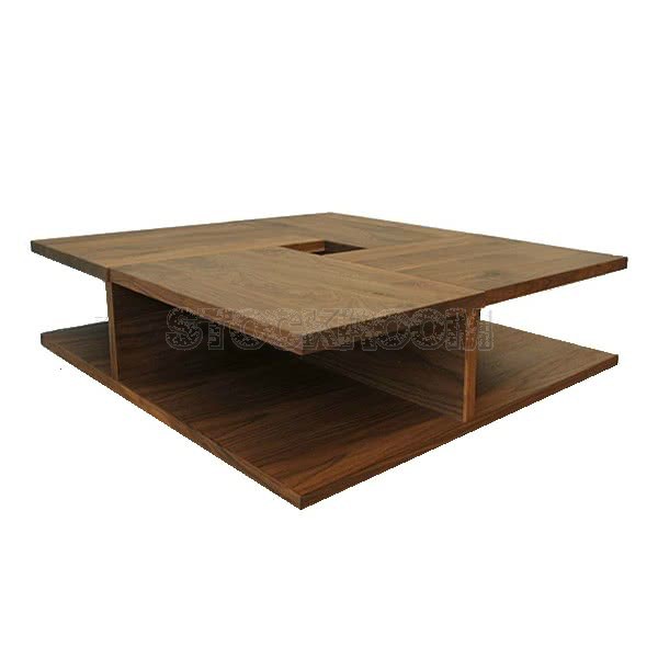 Dawson Solid Oak Wood Square Coffee Table