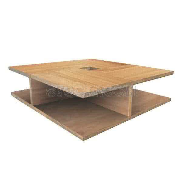 Dawson Solid Oak Wood Square Coffee Table