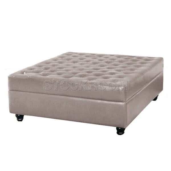 STOCKROOM Leather Square Ottoman