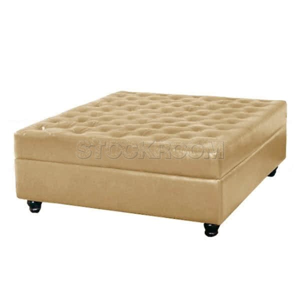 STOCKROOM Leather Square Ottoman