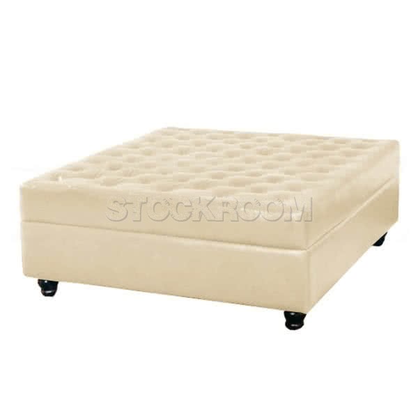 STOCKROOM Leather Square Ottoman