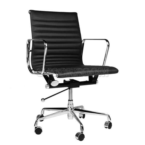 Carter Executive Padded Leather Office Chair - High-back - With Wheels and Adjustable
