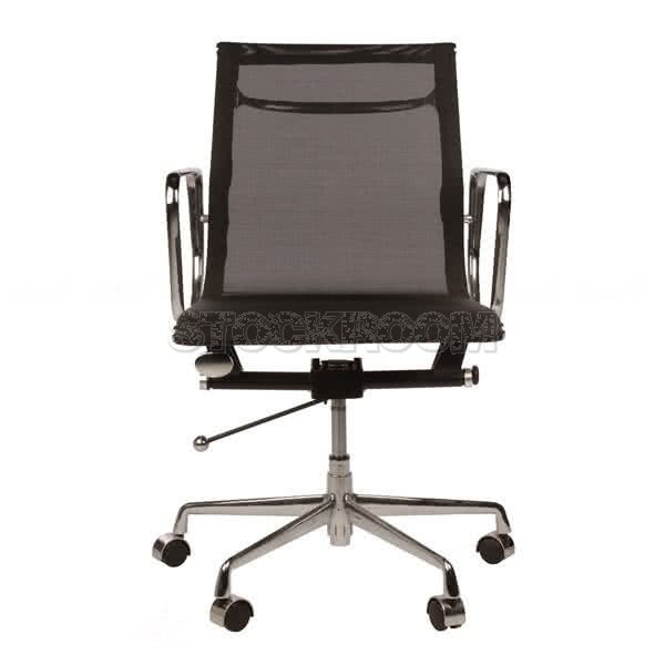 Mesh Executive Office Chair - Mid-back - With Wheels and Adjustable